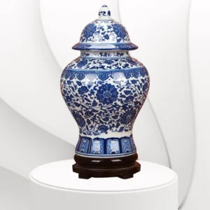 Ceramic blue vase