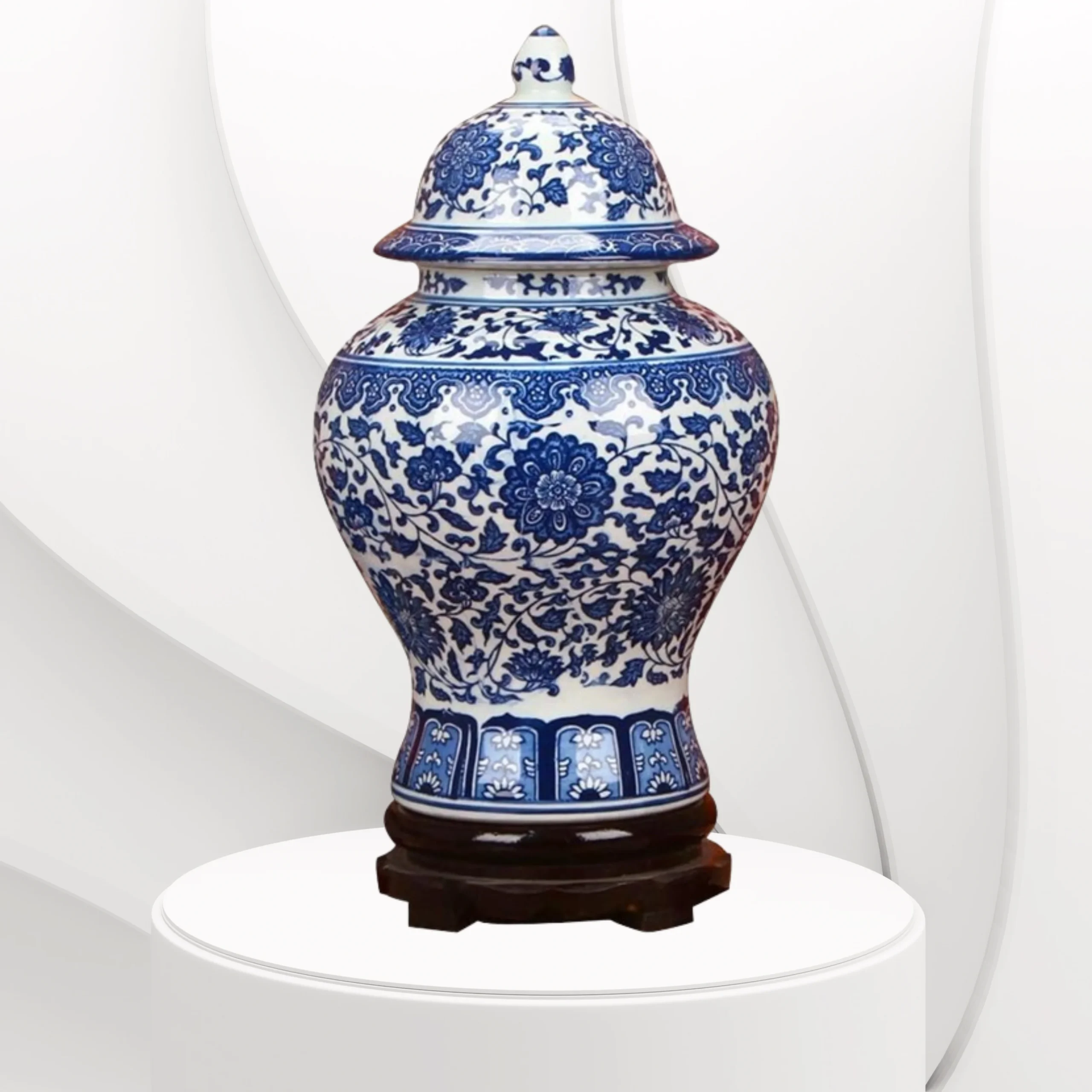 Ceramic blue vase